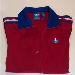 Adidas red / white / blue track jacket